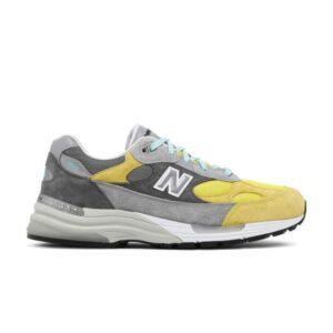 Baskets Amoeba Music x Nice Kicks x New Balance 992 Made in USA Gris Jaune M992NK1