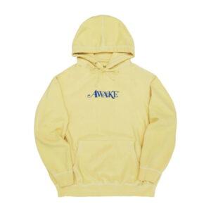 Sweat à capuche avec logo brodé Awake Jaune clair Jaune clair 345780