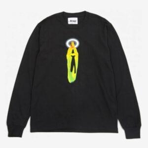 Awake Mother Mary L/S Tee Noir Noir 345749