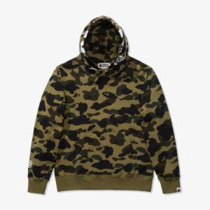 BAPE 1St Camo 2Nd Ape Pull à capuche vert noir 347867