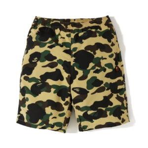 Short de sport BAPE 1st Camo Beach Pants (SS19) Jaune Crème 348560