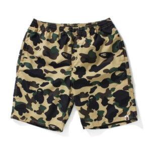 Short de sport BAPE 1st Camo Beach Shorts (SS18) Jaune Jaune 348576