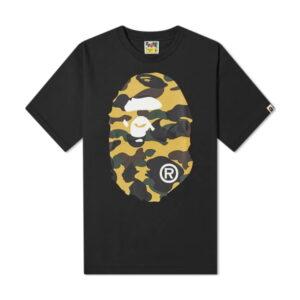 BAPE 1st Camo Big Ape Head Tee Noir/Jaune Noir/Jaune 348685