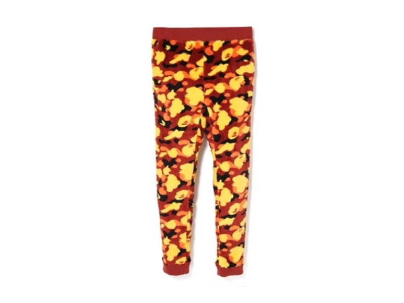 Pantalon de survêtement BAPE 1st Camo Boa Pants Orange Noir 348736