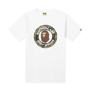 T-shirt BAPE 1st Camo Busy Works (SS21) Blanc/Vert Blanc/Vert 348766