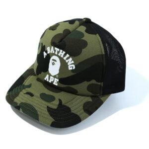 Casquette de baseball BAPE 1st Camo College Mesh Cap Vert Vert 349565