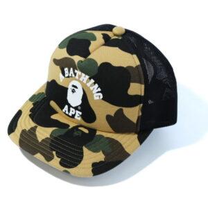 Casquette de baseball BAPE 1st Camo College Mesh Cap jaune jaune 349561