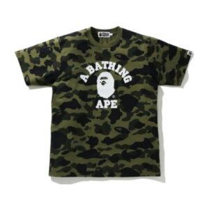 BAPE 1st Camo College Tee (SS21) Vert Vert 353940