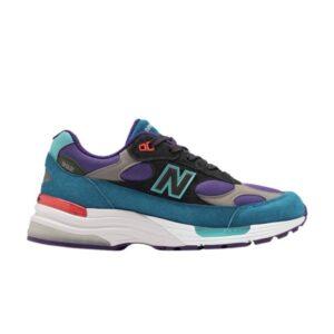 New Balance 992 Made in USA Baskets Bleu Sarcelle Violet Blanc M992TC