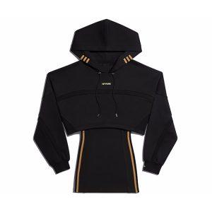 adidas Ivy Park Robe découpée à capuche Noir Noir 347701