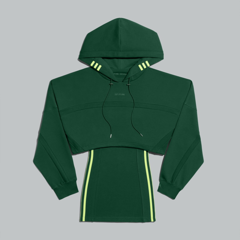 adidas Ivy Park Robe découpée à capuche Vert foncé Vert foncé 347687
