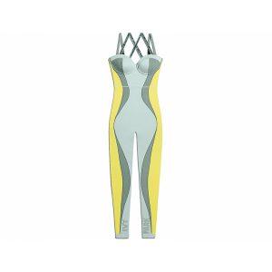 adidas Ivy Park Knit Catsuit Teinte Verte/Vert Foncé/Jaune Teinte Gris 344686
