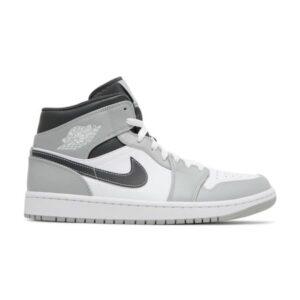 Air Jordan 1 Mid Light Smoke Gris Blanc 554724 078