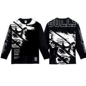 T-Shirt DPOY BW Bulls Michael Jordan manches longues blanc 375016