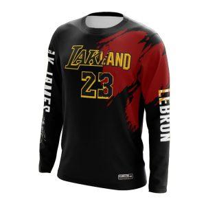 T-shirt DPOY LeBron Noir Séchage rapide Manches longues Blanc 370654