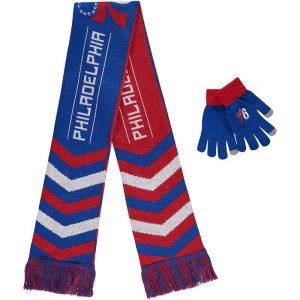 Écharpe FOCO Rouge Philadelphia 76ers Ensemble combiné gants et écharpe 4261031