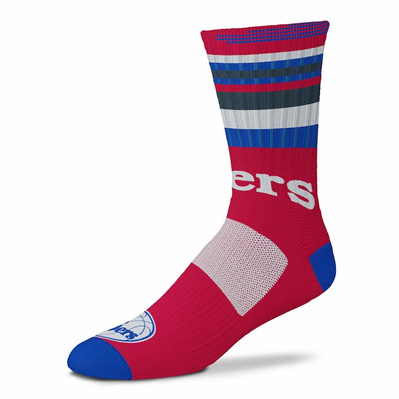 For Bare Feet Philadelphia 76ers Rave Crew Chaussettes Bleu 4206079