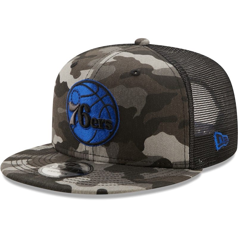 Casquette Snapback New Era Camo Philadelphia 76ers 9FIFTY pour hommes 4337229