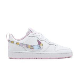 Nike Court Borough Low 2 SE GS Floral Swoosh Blanc CK5426 100
