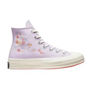 Wmns Converse Chuck 70 High Baskets à imprimé floral brodé – Améthyste pâle A01584C