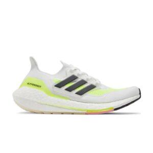 Baskets Wmns adidas UltraBoost 21 Blanc Solar Jaune Noir FY0401