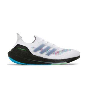 adidas UltraBoost 21 Blanc Screaming Vert GZ3194