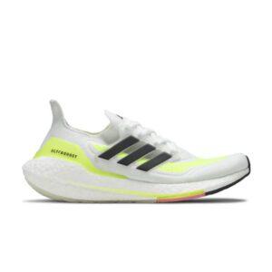 adidas UltraBoost 21 Blanc Jaune Solaire FY0377