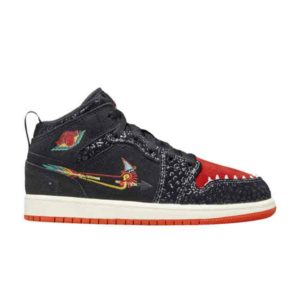 Baskets Air Jordan 1 Mid SE PS SiEMPRE Familia Vert DN5122 001