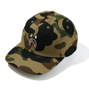 Casquette de baseball BAPE 1St Camo Shark Panel Cap (FW20) Vert Blanc 433272