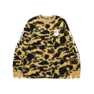 BAPE 1st Camo L/S Tee Tee Jaune Jaune 427744