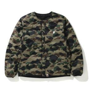 Veste BAPE 1st Camo Light Weight Down Jacket Vert Vert 428372