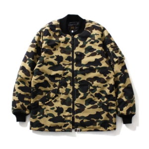 Veste BAPE 1st Camo Longue Longueur MA 1 Veste Jaune Jaune 428405