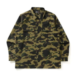BAPE 1st Camo Chemise Militaire Vert Vert 428628