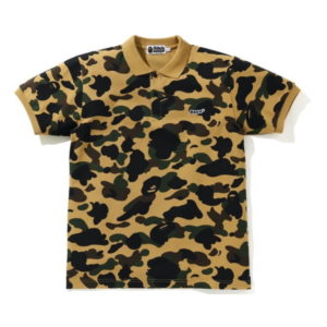 BAPE 1st Camo Patched Polo Jaune Jaune 428967