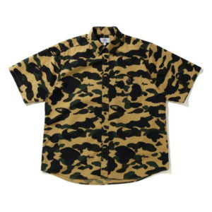 BAPE 1st Camo Chemise décontractée à manches courtes Jaune Jaune 429649
