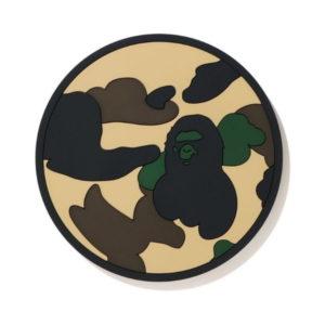 Dessous de verre réversible en caoutchouc BAPE 1st Camo Jaune Jaune 429665