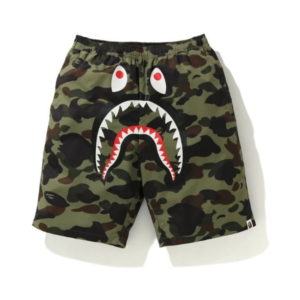 Short de sport BAPE 1st Camo Shark Beach Pants Vert Vert 429688