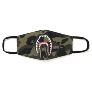 Masque facial BAPE 1st Camo Shark (FW19) Vert Vert 431478
