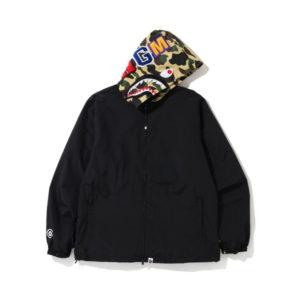 Veste à capuche BAPE 1st Camo Shark (FW19) Jaune Blanc 431528