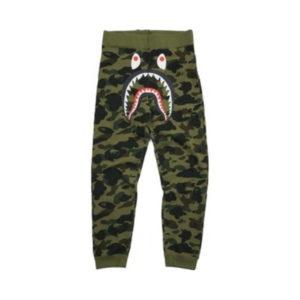 Pantalons de survêtement BAPE 1st Camo Shark Slim pantalons de survêtement vert vert 433929