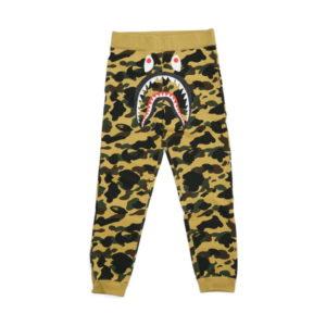 Pantalons de survêtement BAPE 1st Camo Shark Slim pantalons de survêtement jaune jaune 433899