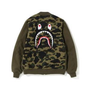 Veste BAPE 1st Camo Shark Sweat MA-1 Olive/Vert Olive/Vert 434797