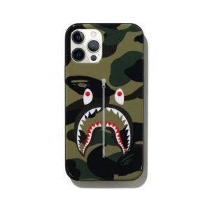 Coque de protection BAPE 1st Camo Shark iPhone 12/12 Pro Case Vert Vert 432155