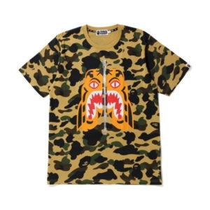 T-shirt BAPE 1st Camo Tiger Jaune Jaune 437307