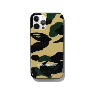 Coque de protection BAPE 1st Camo iPhone 12/12 Pro Case Jaune Noir 423229