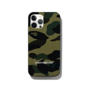 Coque de protection BAPE 1st Camo iPhone 12 Pro Max Case Vert Or 423226