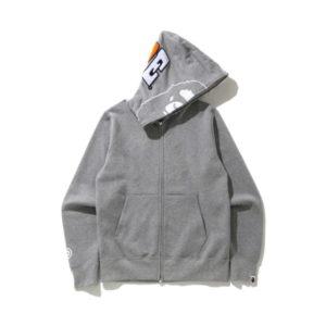 Sweat à capuche zippé BAPE 2nd Ape Gris Gris 444539