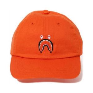 Casquette de baseball BAPE 2nd Shark Panel Cap Orange Orange 445167