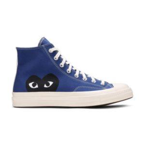 Comme des Garçons PLAY x Converse Chuck 70 High Blue Quartz baskets Bleu 171846C