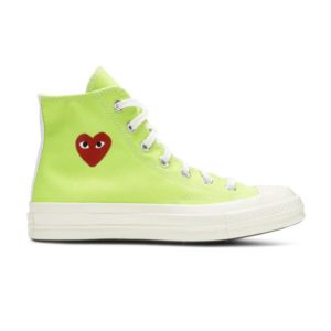 Baskets Comme des Garçons PLAY x Converse Chuck 70 High Bright Green Noir 168299C